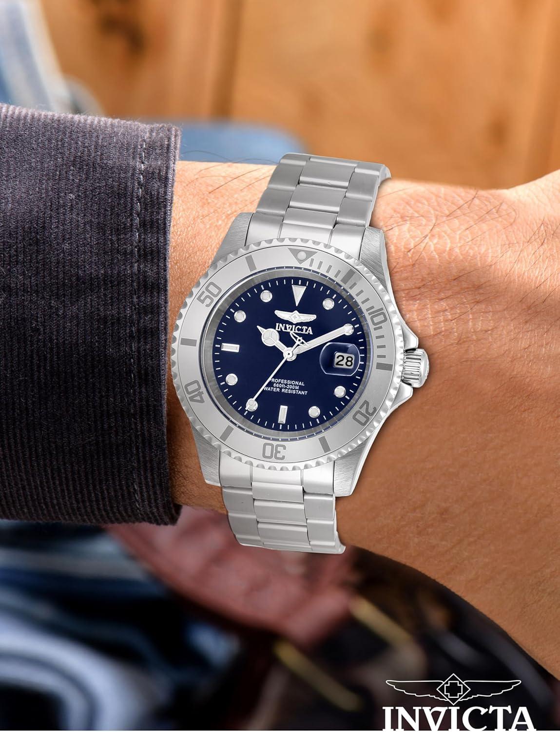 image:imageInvicta 40mm Mens Pro Diver Blue Dial Silver Tone Stainless Steel Watch 34023