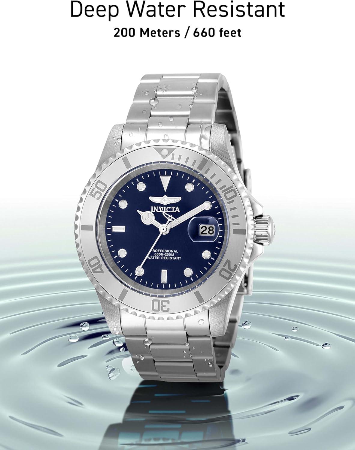 image:imageInvicta 40mm Mens Pro Diver Blue Dial Silver Tone Stainless Steel Watch 34023