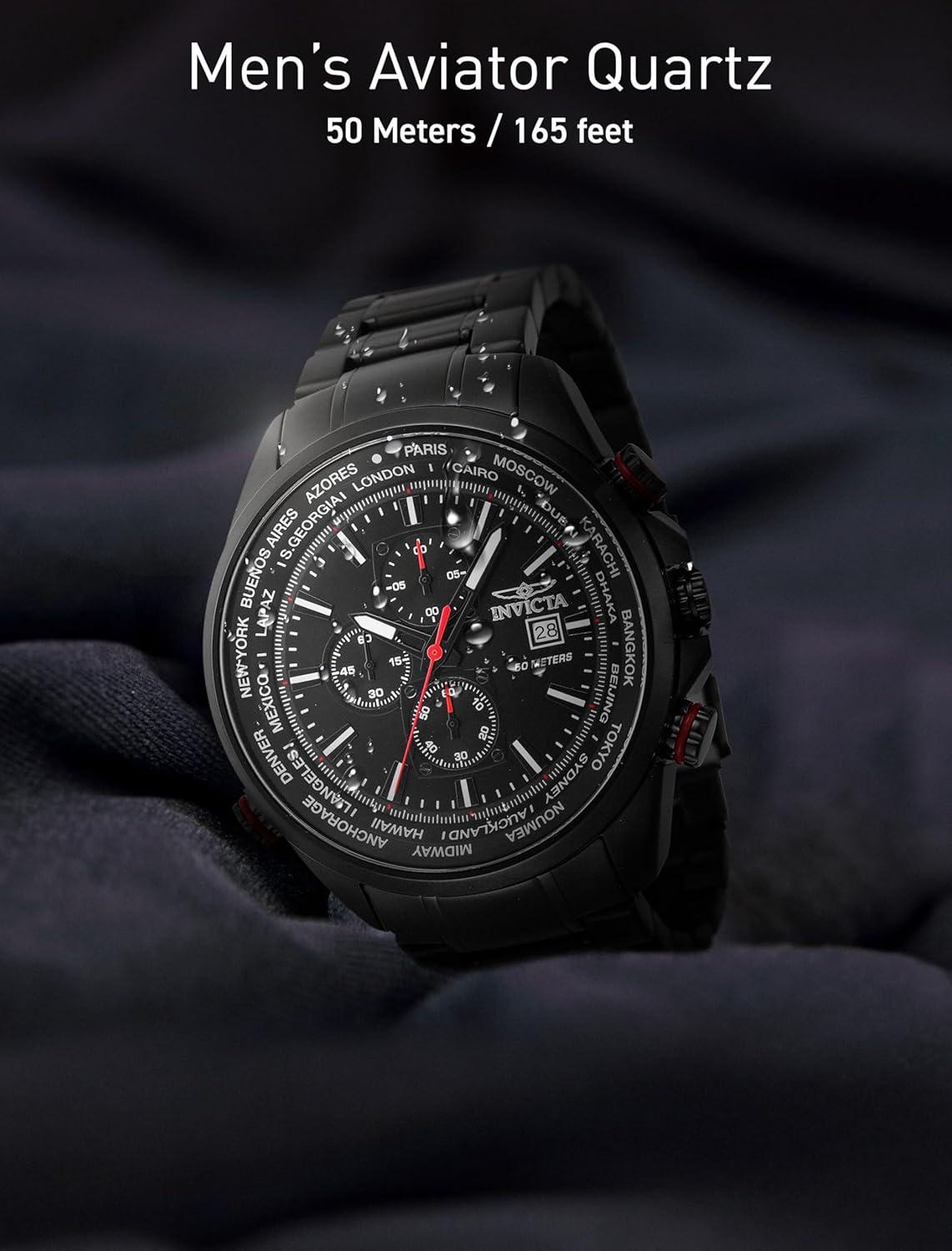 image:imageInvicta Aviator Men 50mm QuartzBlack