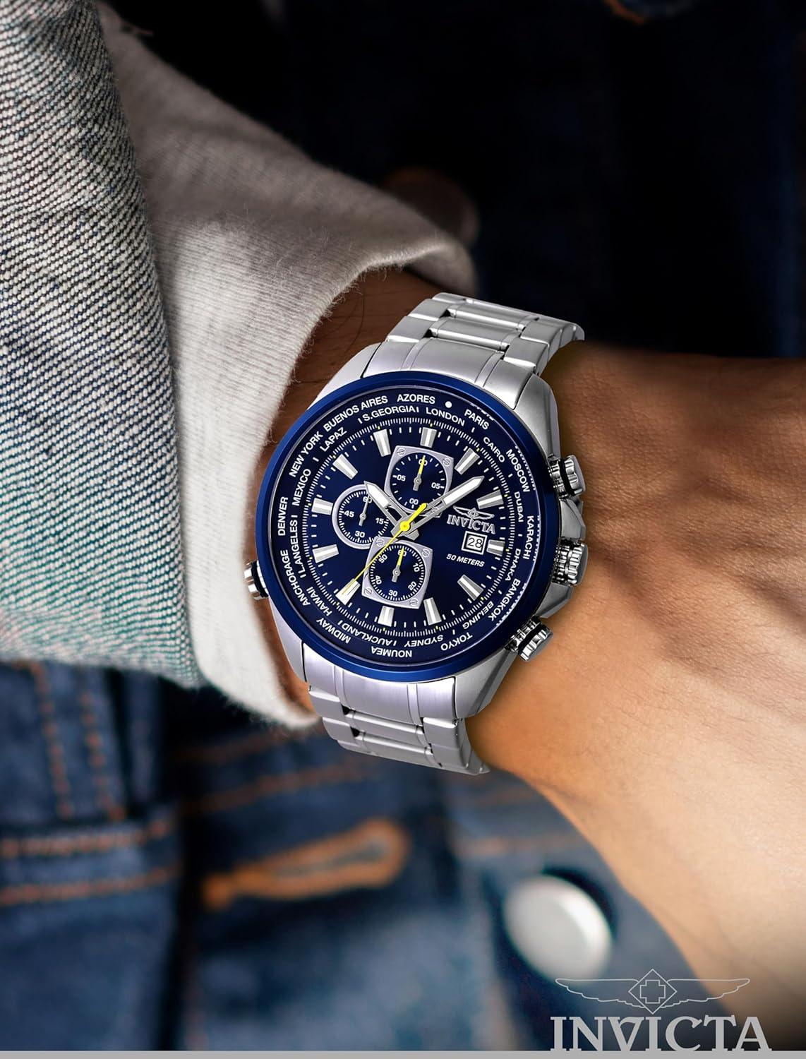 image:imageInvicta Aviator Men 50mm QuartzBlue