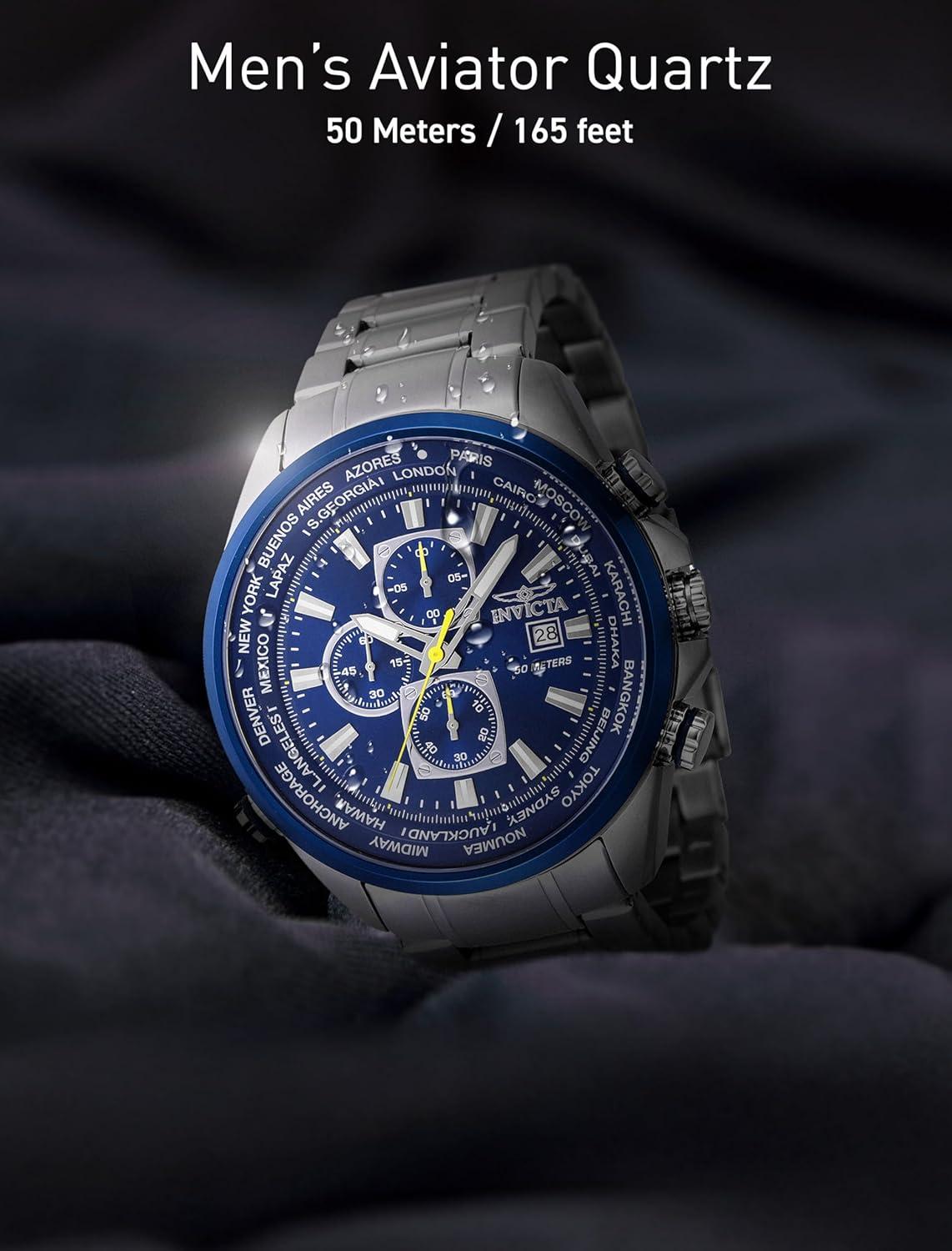 image:imageInvicta Aviator Men 50mm QuartzBlue