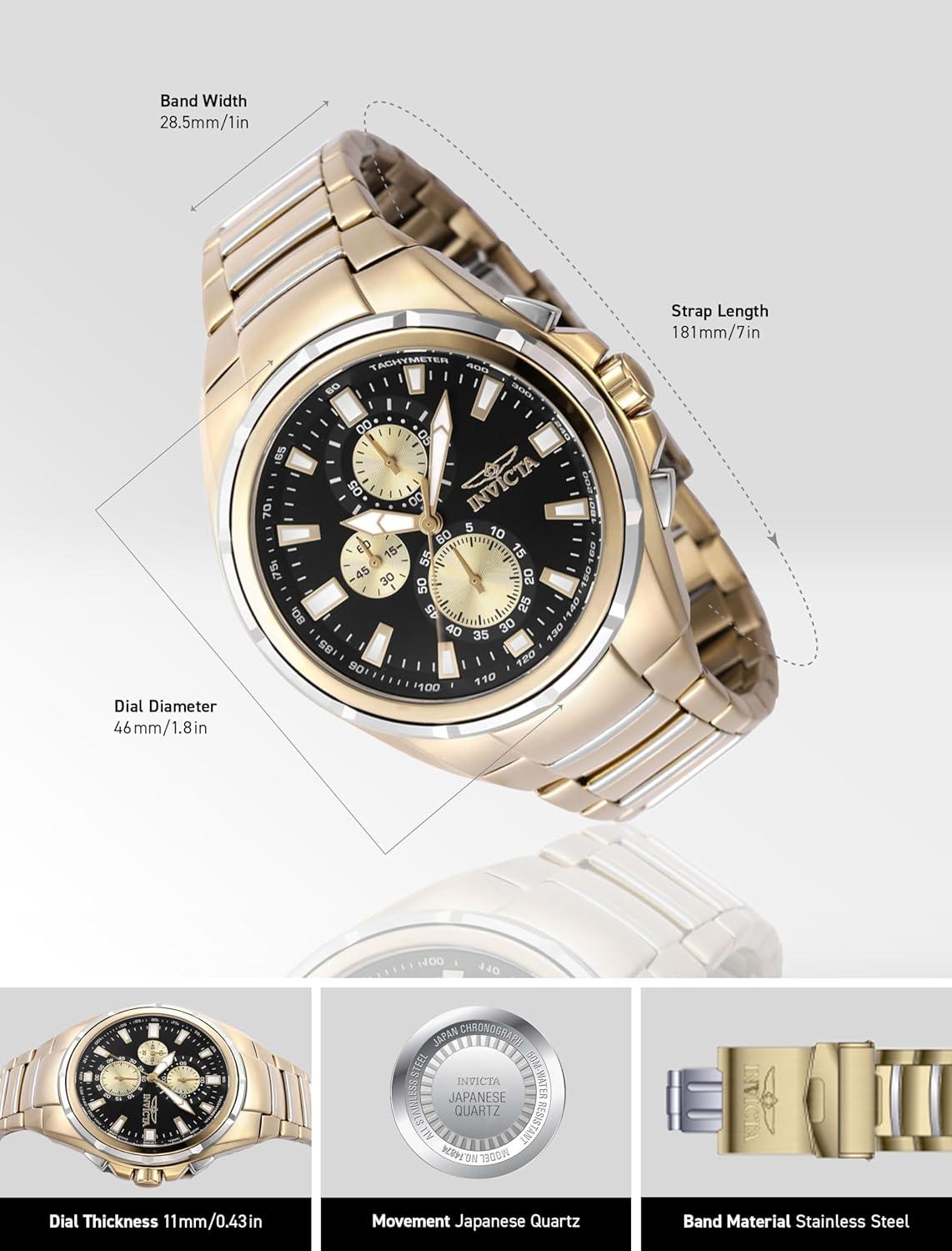 image:imageInvicta Aviator Men 50mm QuartzGold