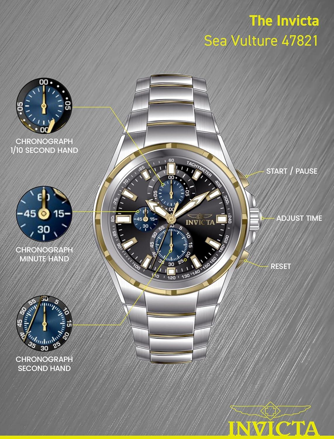 image:imageInvicta Aviator Men 50mm QuartzSilver