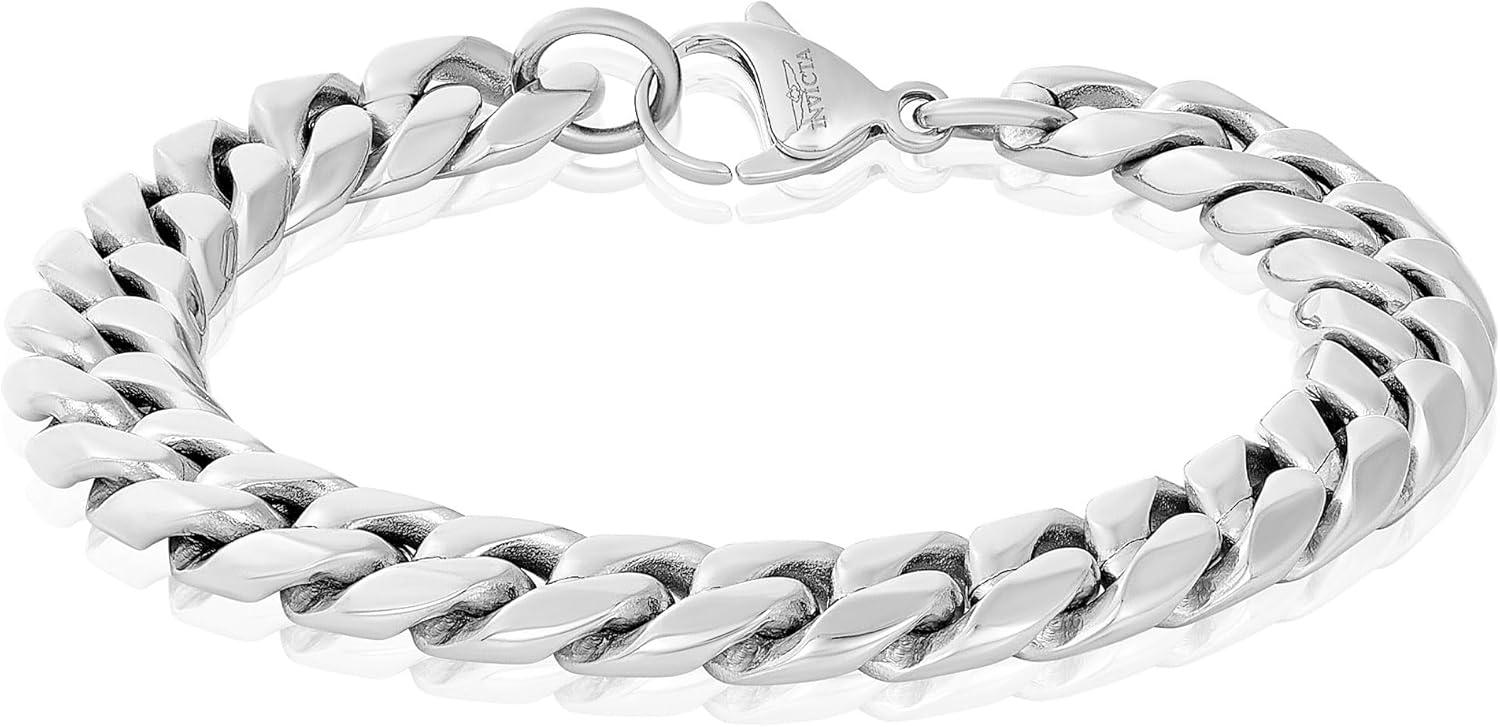 image:imageInvicta Bracelet for Men Stainless Steel Chain Jewelry Polsihed Curb 12mm 875Silver