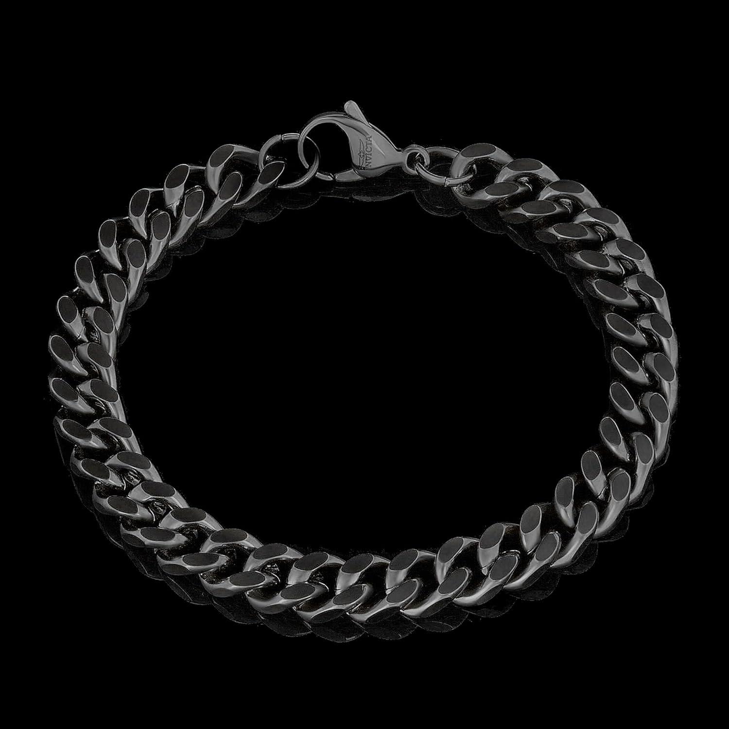 image:imageInvicta Bracelet for Men Stainless Steel Curb Link Chain Jewelry 85mm115mm 859Black