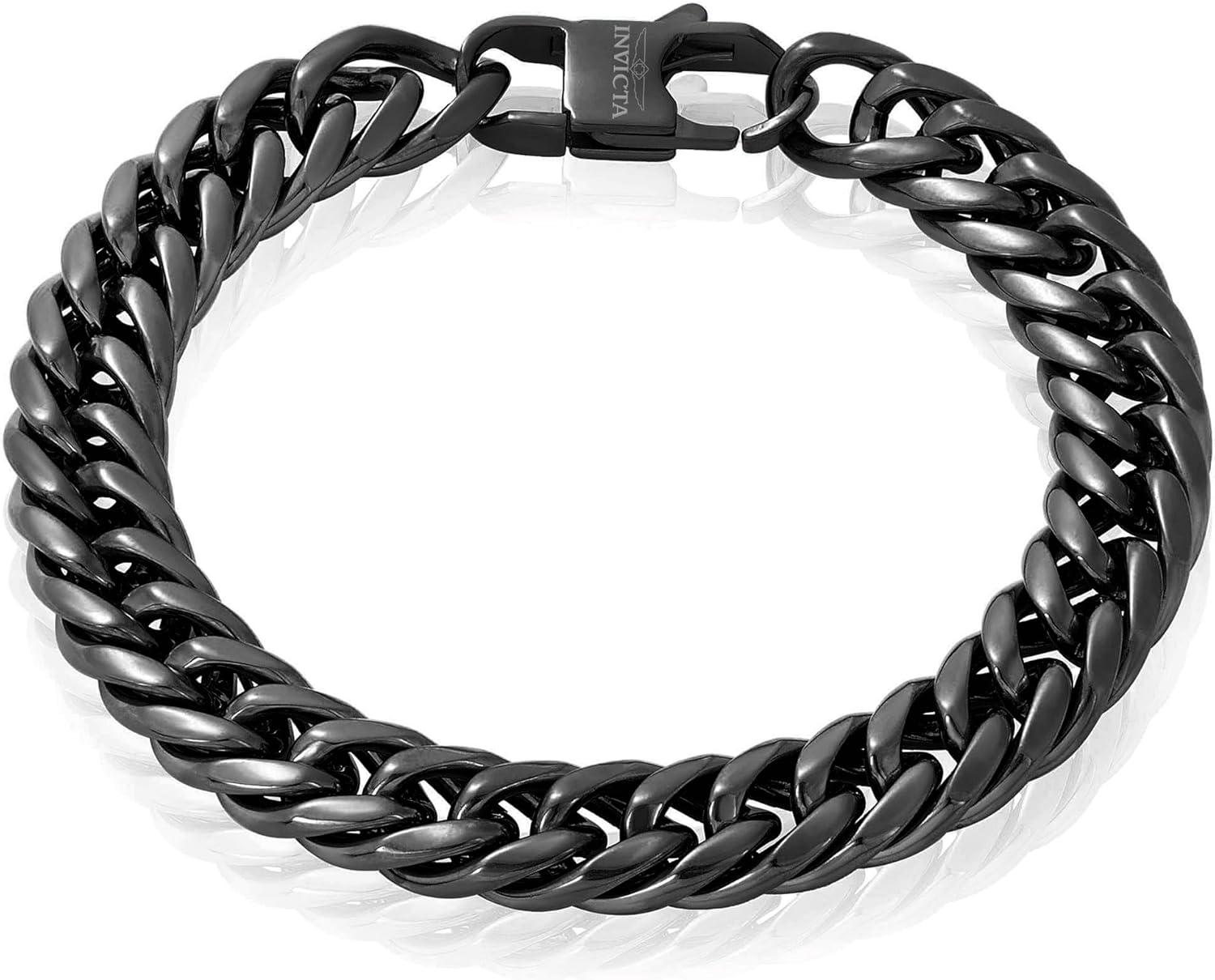 image:imageInvicta Bracelet for Men Stainless Steel Curb Link Chain Jewelry 85mm115mm 859Black