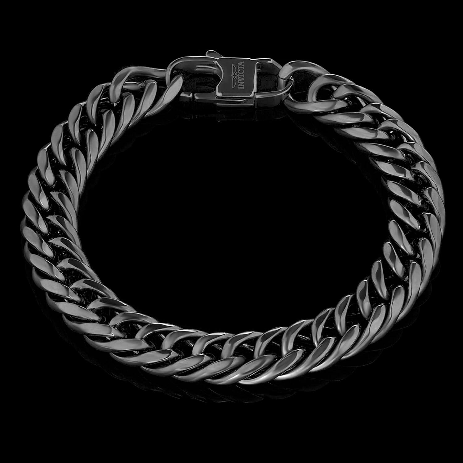 image:imageInvicta Bracelet for Men Stainless Steel Curb Link Chain Jewelry 85mm115mm 859Black