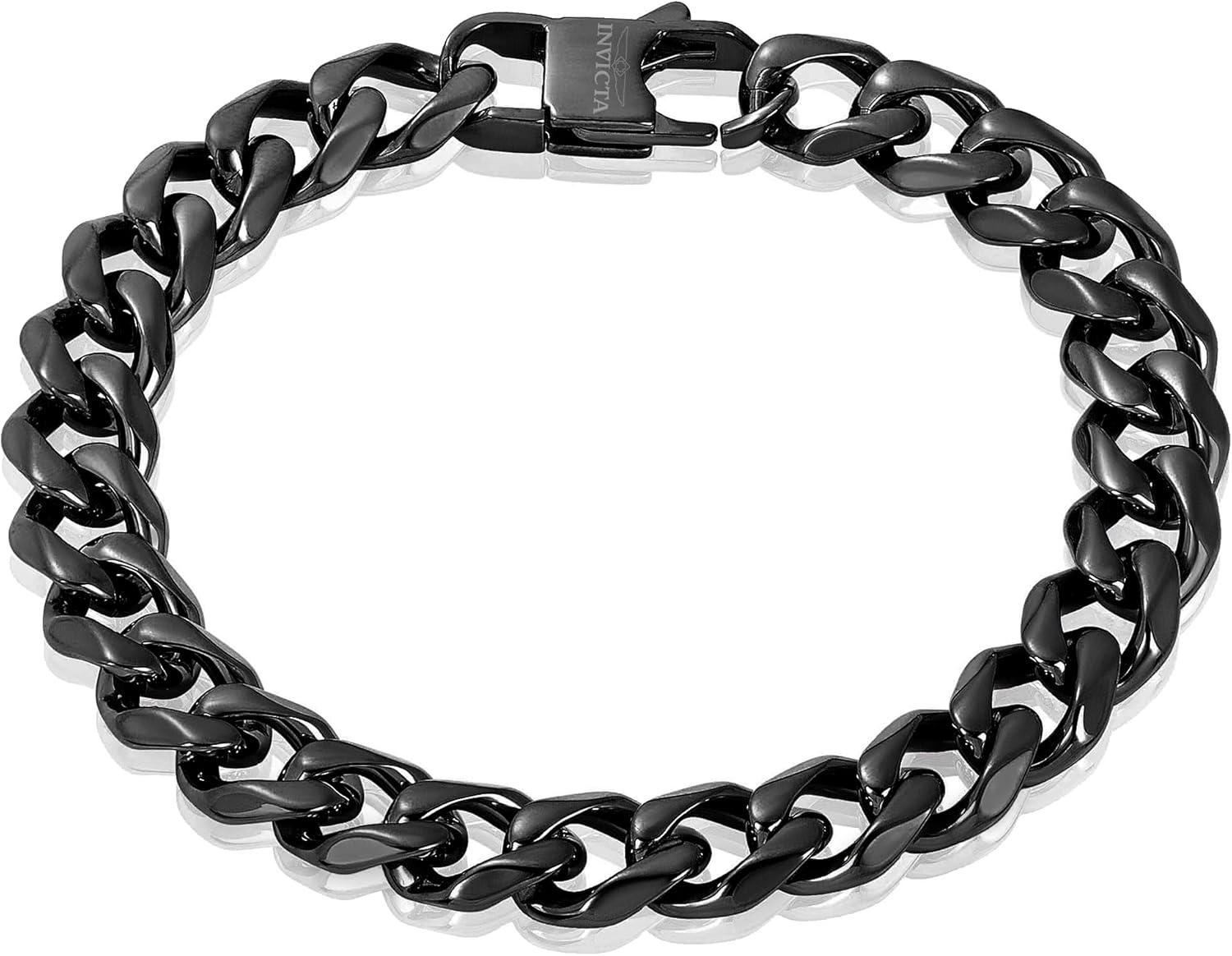 image:imageInvicta Bracelet for Men Stainless Steel Curb Link Chain Jewelry 85mm115mm 859Black