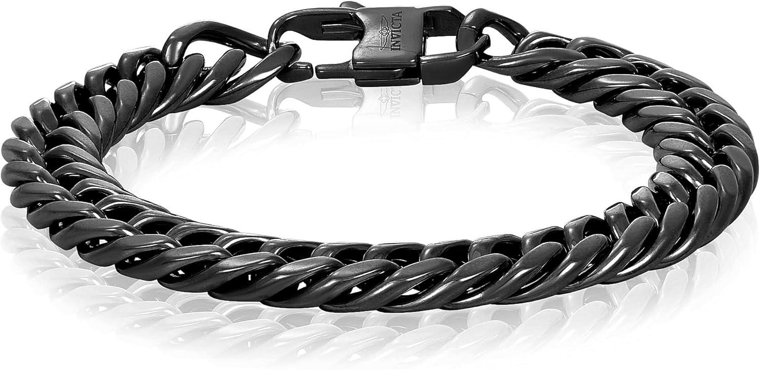 image:imageInvicta Bracelet for Men Stainless Steel Curb Link Chain Jewelry 85mm115mm 859Black