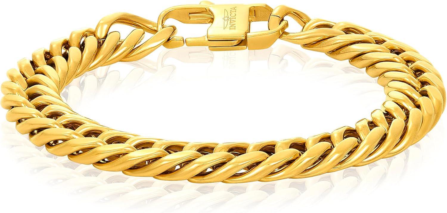 image:imageInvicta Bracelet for Men Stainless Steel Curb Link Chain Jewelry 85mm115mm 859Gold
