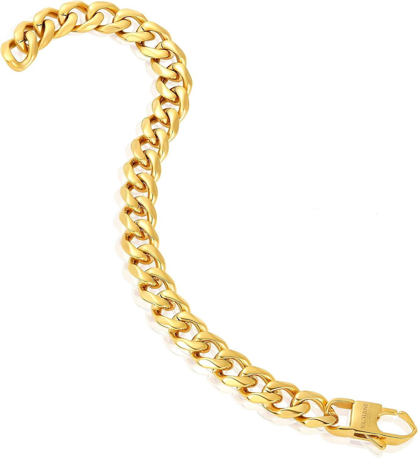 image:imageInvicta Bracelet for Men Stainless Steel Curb Link Chain Jewelry 85mm115mm 859Gold