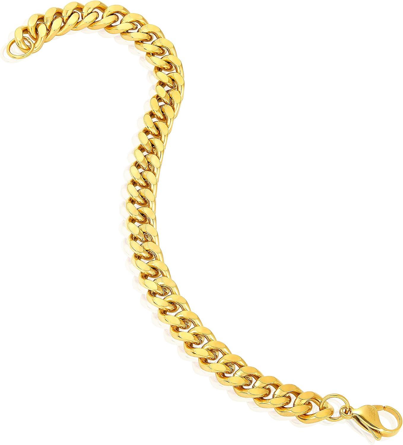 image:imageInvicta Bracelet for Men Stainless Steel Curb Link Chain Jewelry 85mm115mm 859Gold