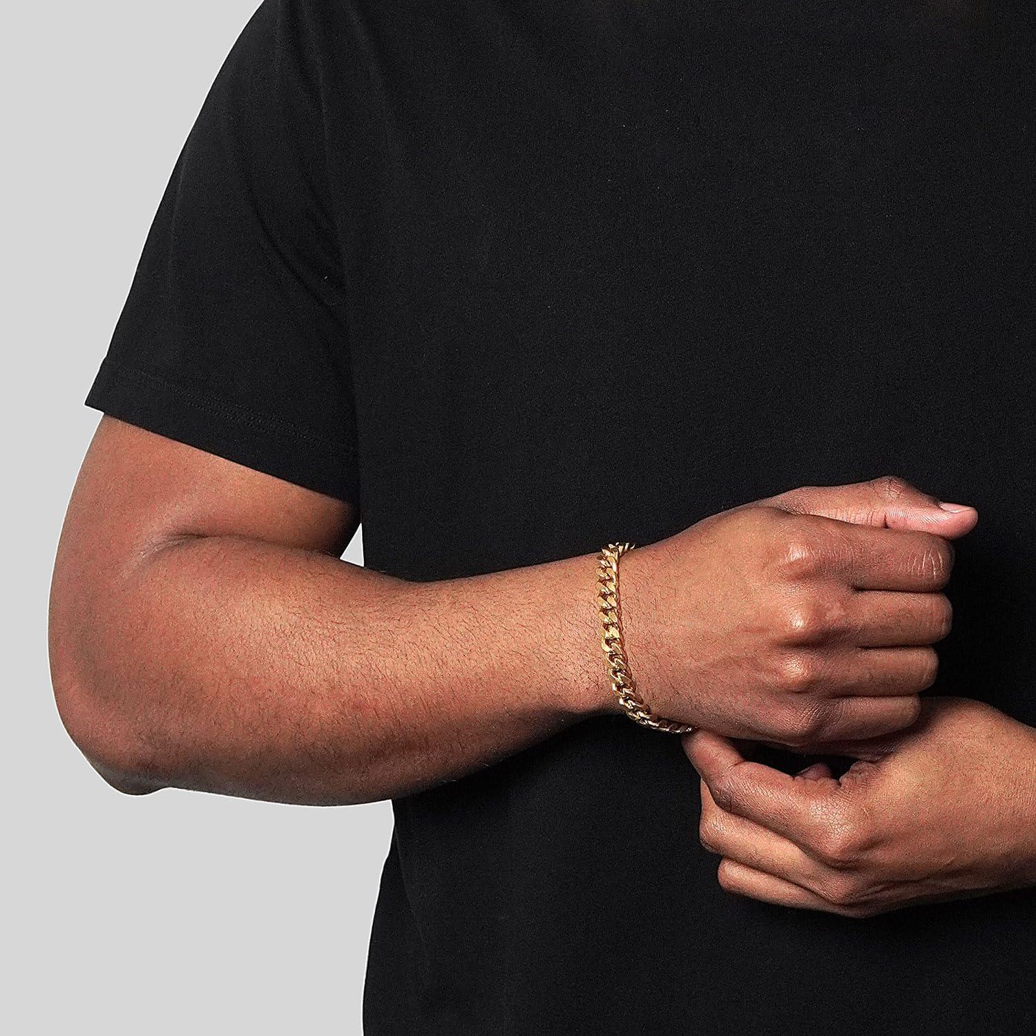 image:imageInvicta Bracelet for Men Stainless Steel Curb Link Chain Jewelry 85mm115mm 859Gold