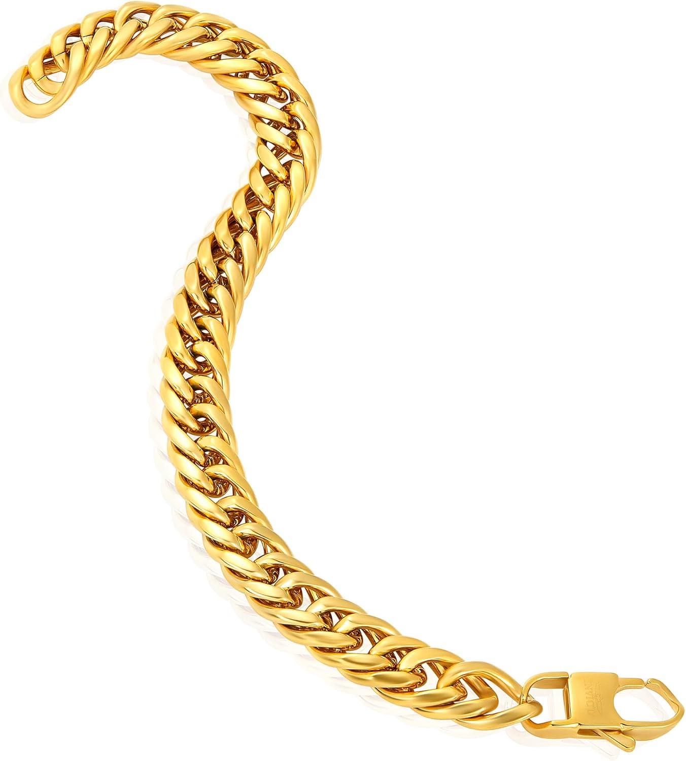 image:imageInvicta Bracelet for Men Stainless Steel Curb Link Chain Jewelry 85mm115mm 859Gold