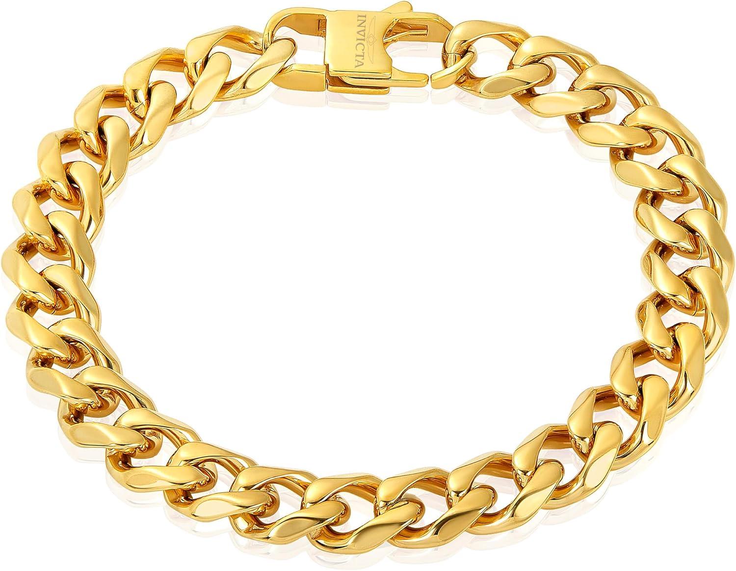 image:imageInvicta Bracelet for Men Stainless Steel Curb Link Chain Jewelry 85mm115mm 859Gold