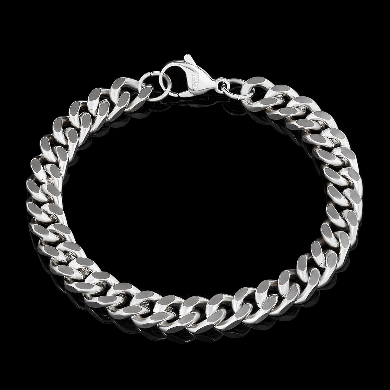 image:imageInvicta Bracelet for Men Stainless Steel Curb Link Chain Jewelry 85mm115mm 859Silver