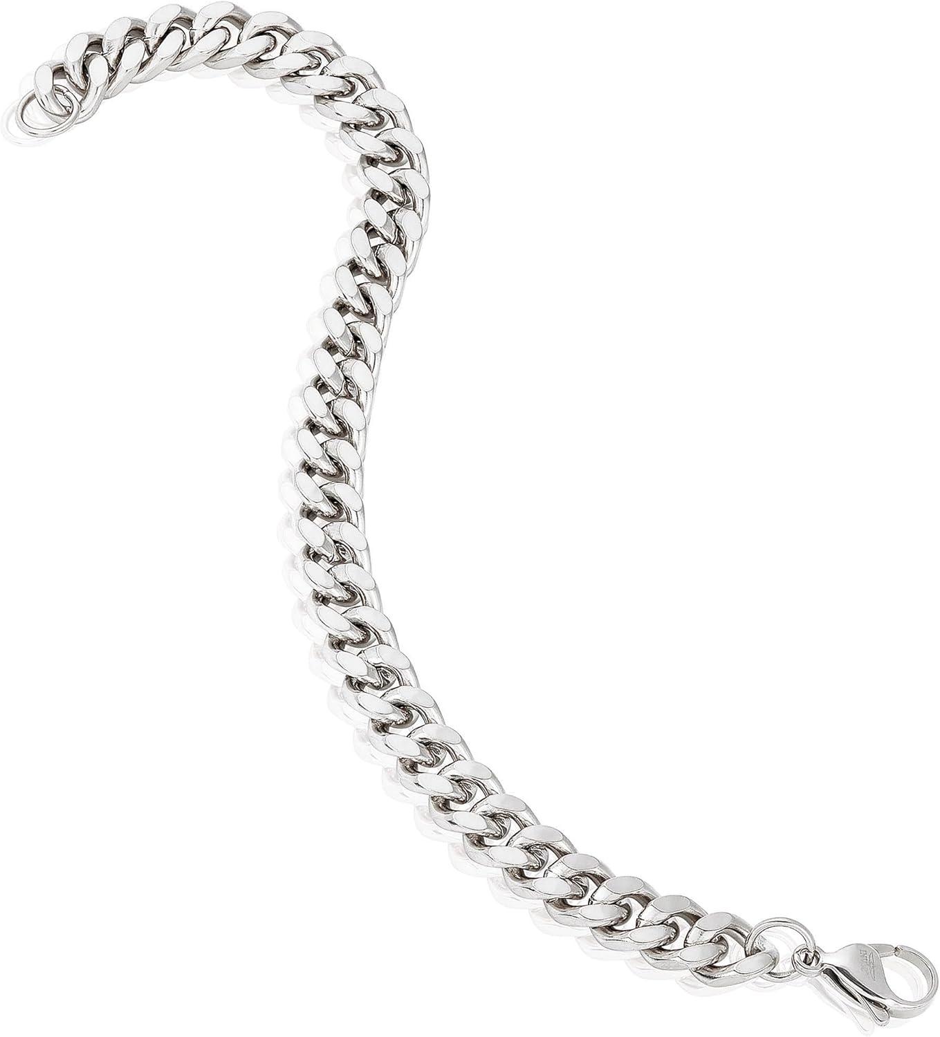 image:imageInvicta Bracelet for Men Stainless Steel Curb Link Chain Jewelry 85mm115mm 859Silver