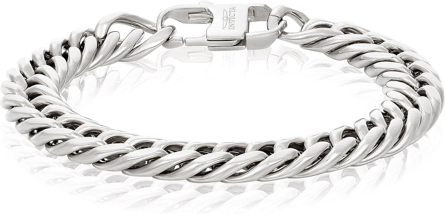 image:imageInvicta Bracelet for Men Stainless Steel Curb Link Chain Jewelry 85mm115mm 859Silver