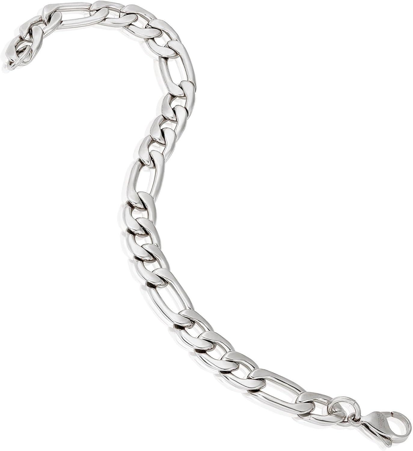 image:imageInvicta Figaro Bracelet for Men Stainless Steel Chain Jewelry 93mm 875Silver