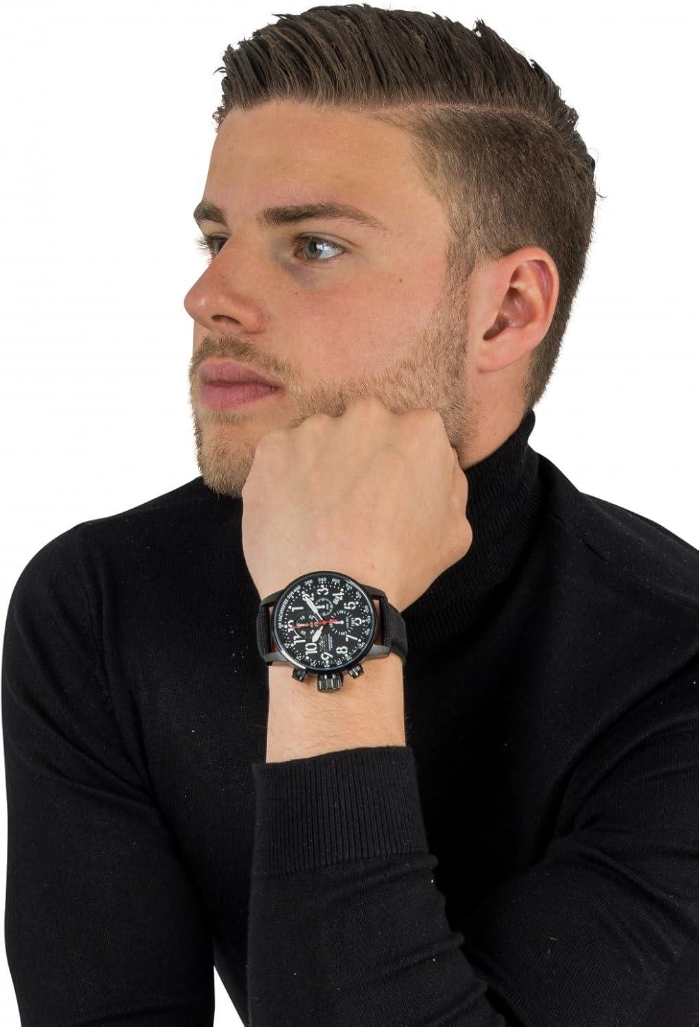 image:imageInvicta IForce Stainless Steel Mens Quartz Watch 46mmBlack
