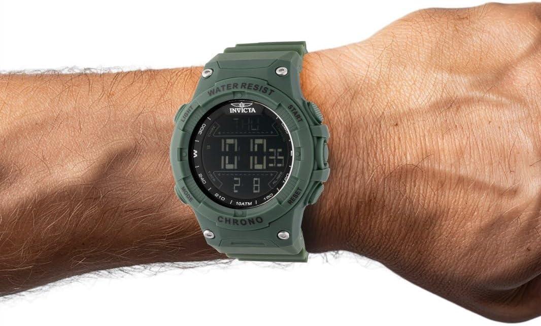 image:imageInvicta Invicta Racing Men 52mm Plastic Green Black dial Electronic Digital