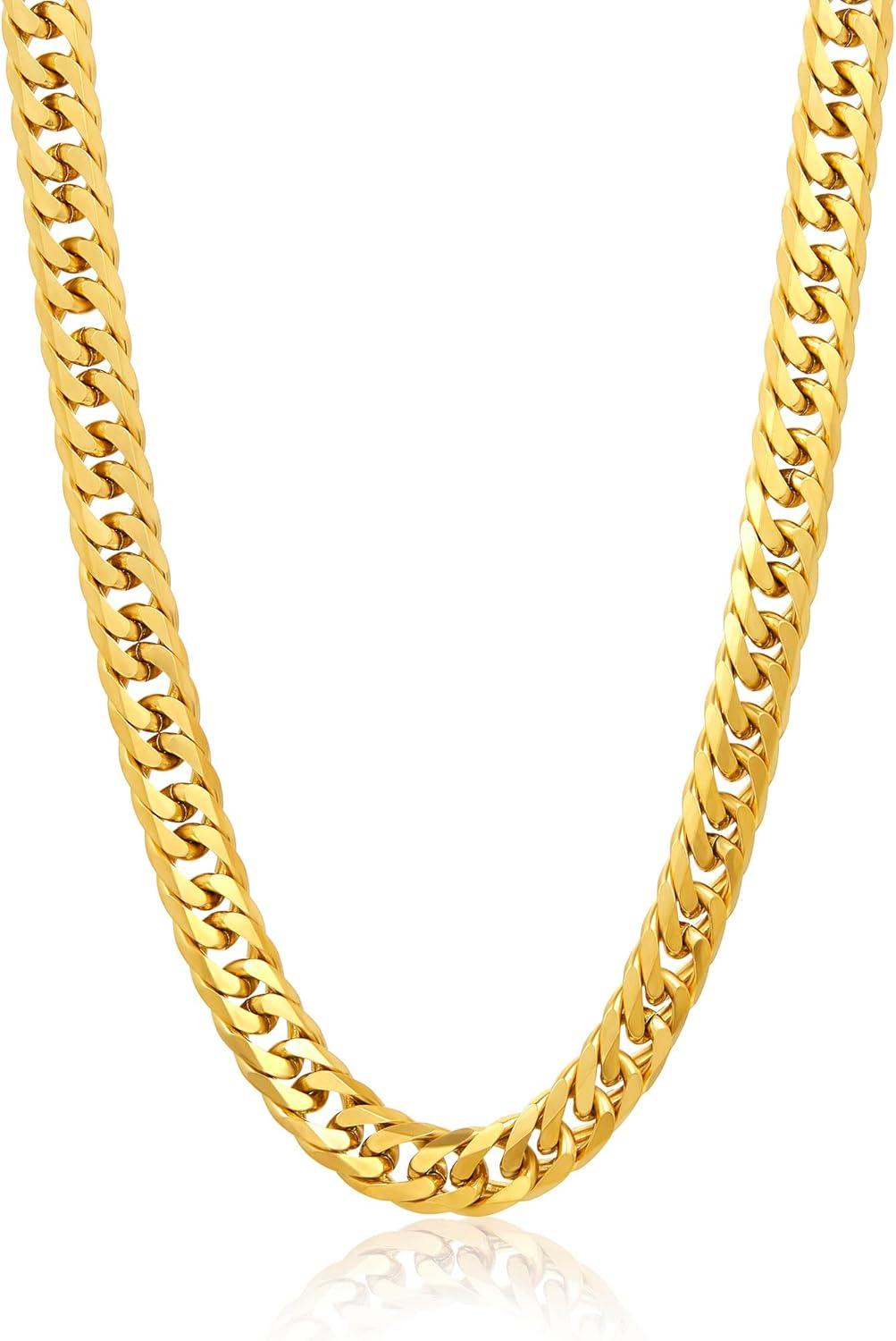 image:imageInvicta Jewelry Mens Curb Chain Stainless Steel Necklace 6mm115mm 24Gold