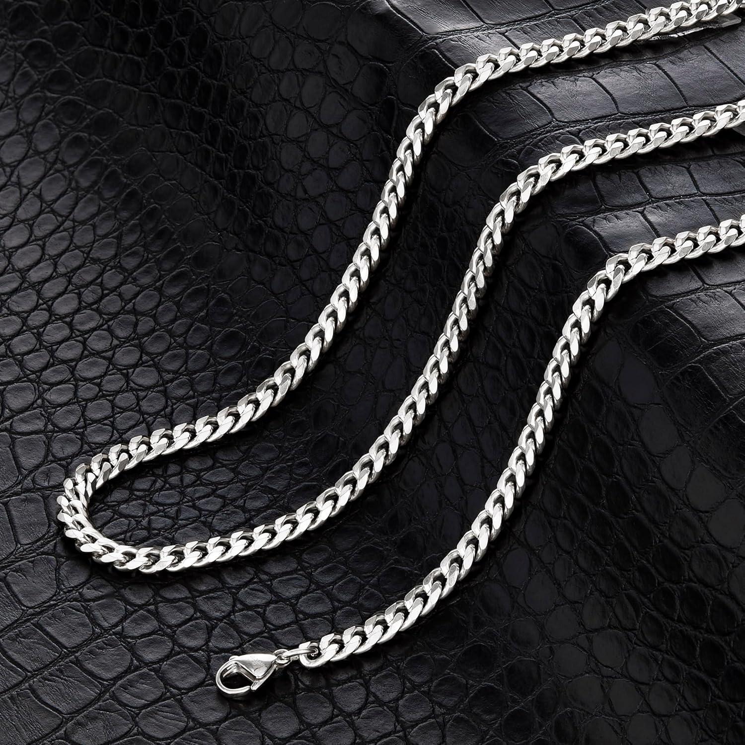 image:imageInvicta Jewelry Mens Curb Chain Stainless Steel Necklace 6mm115mm 24Silver