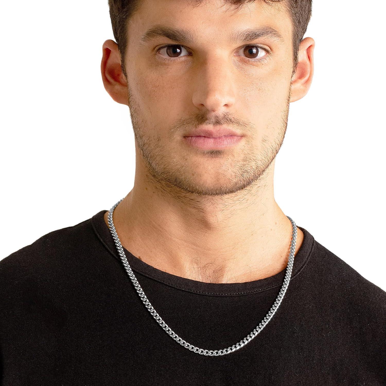 image:imageInvicta Jewelry Mens Curb Chain Stainless Steel Necklace 6mm115mm 24Silver