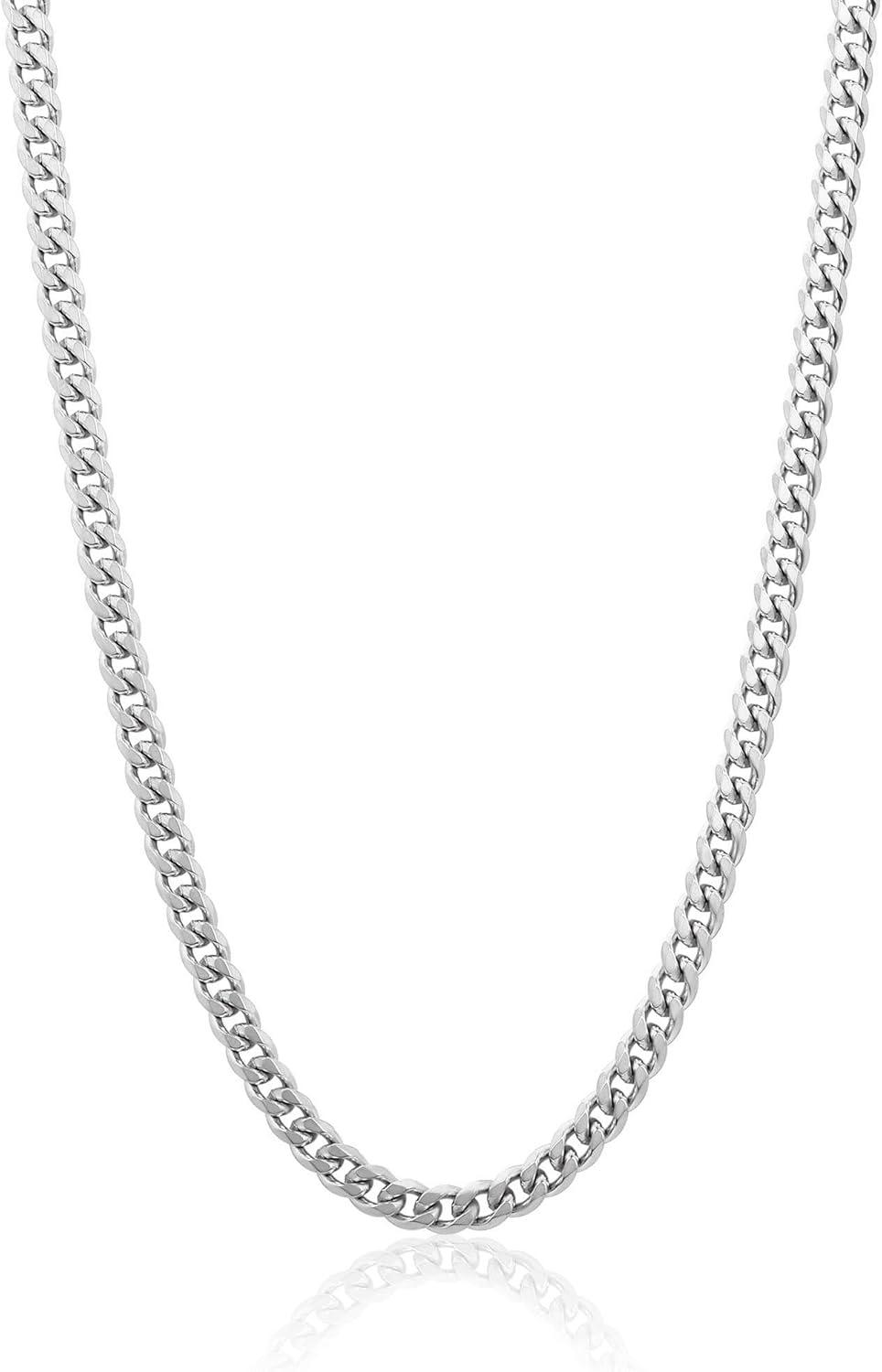image:imageInvicta Jewelry Mens Curb Chain Stainless Steel Necklace 6mm115mm 24Silver