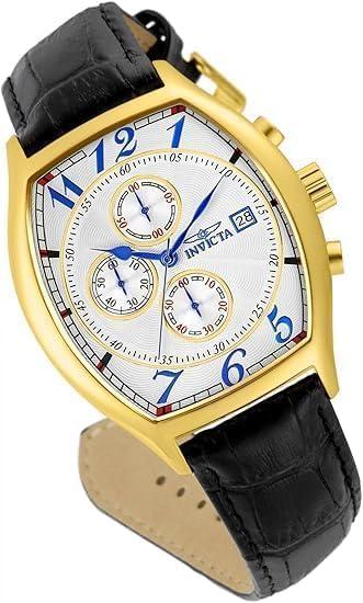 image:imageInvicta Mens 14330 Specialty Tonneau Watch with 3 Textured Leather Strap Set