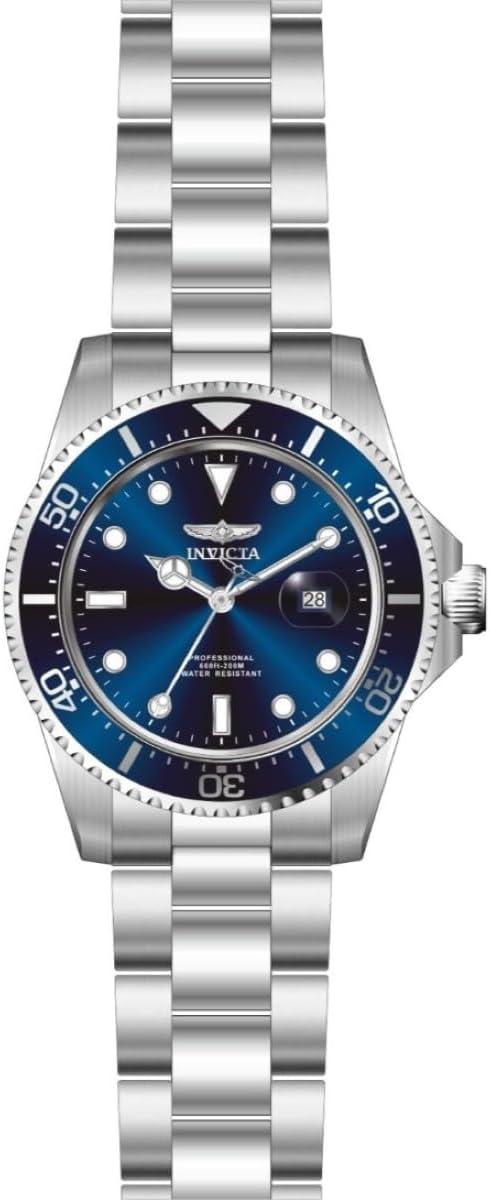 image:imageInvicta Mens 22019 Pro Diver Analog Display Quartz Silver Watch22019