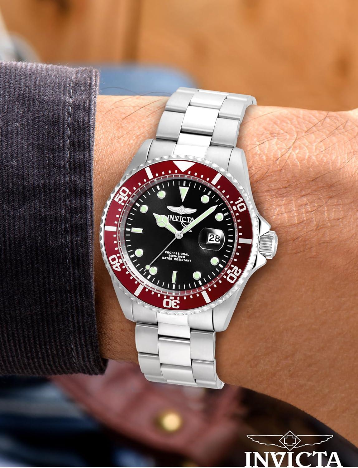 image:imageInvicta Mens 22019 Pro Diver Analog Display Quartz Silver Watch22020