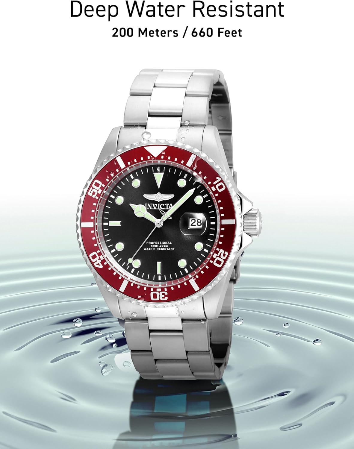 image:imageInvicta Mens 22019 Pro Diver Analog Display Quartz Silver Watch22020