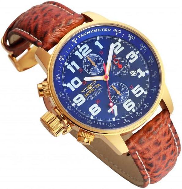 image:imageInvicta Mens IForce Left Handed Quartz Watch with Leather Strap3329
