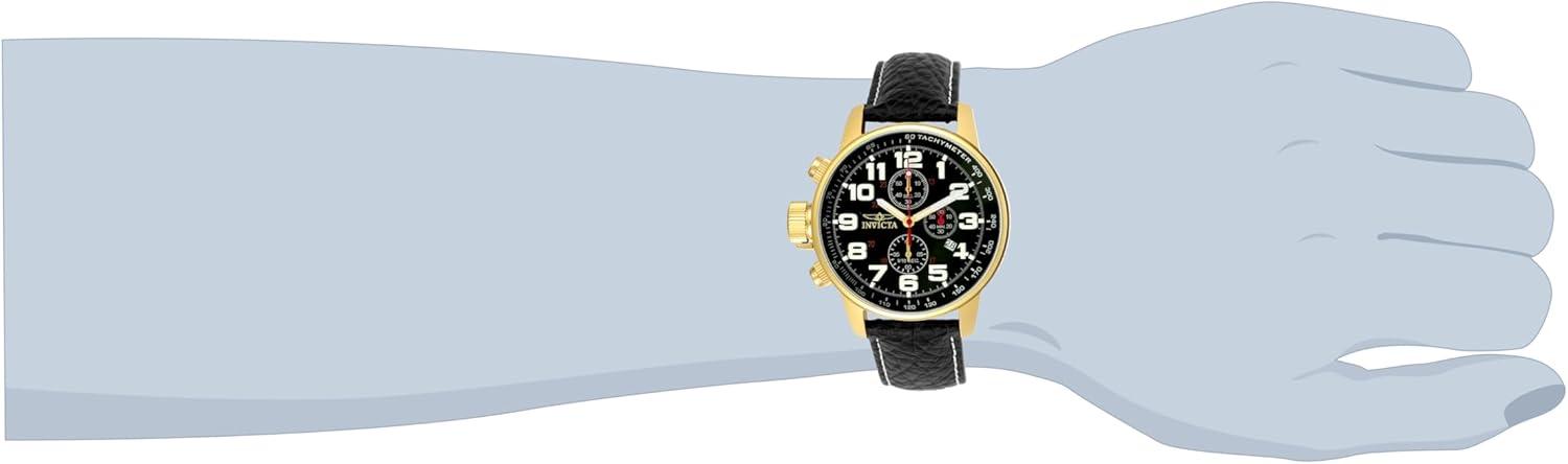 image:imageInvicta Mens IForce Left Handed Quartz Watch with Leather Strap3330