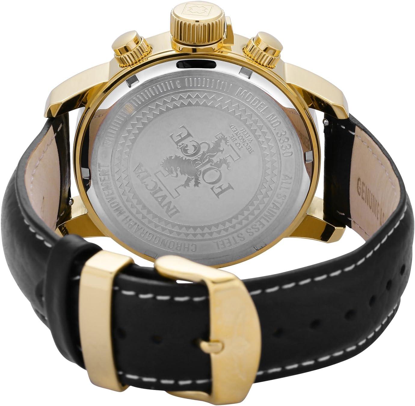image:imageInvicta Mens IForce Left Handed Quartz Watch with Leather Strap3330