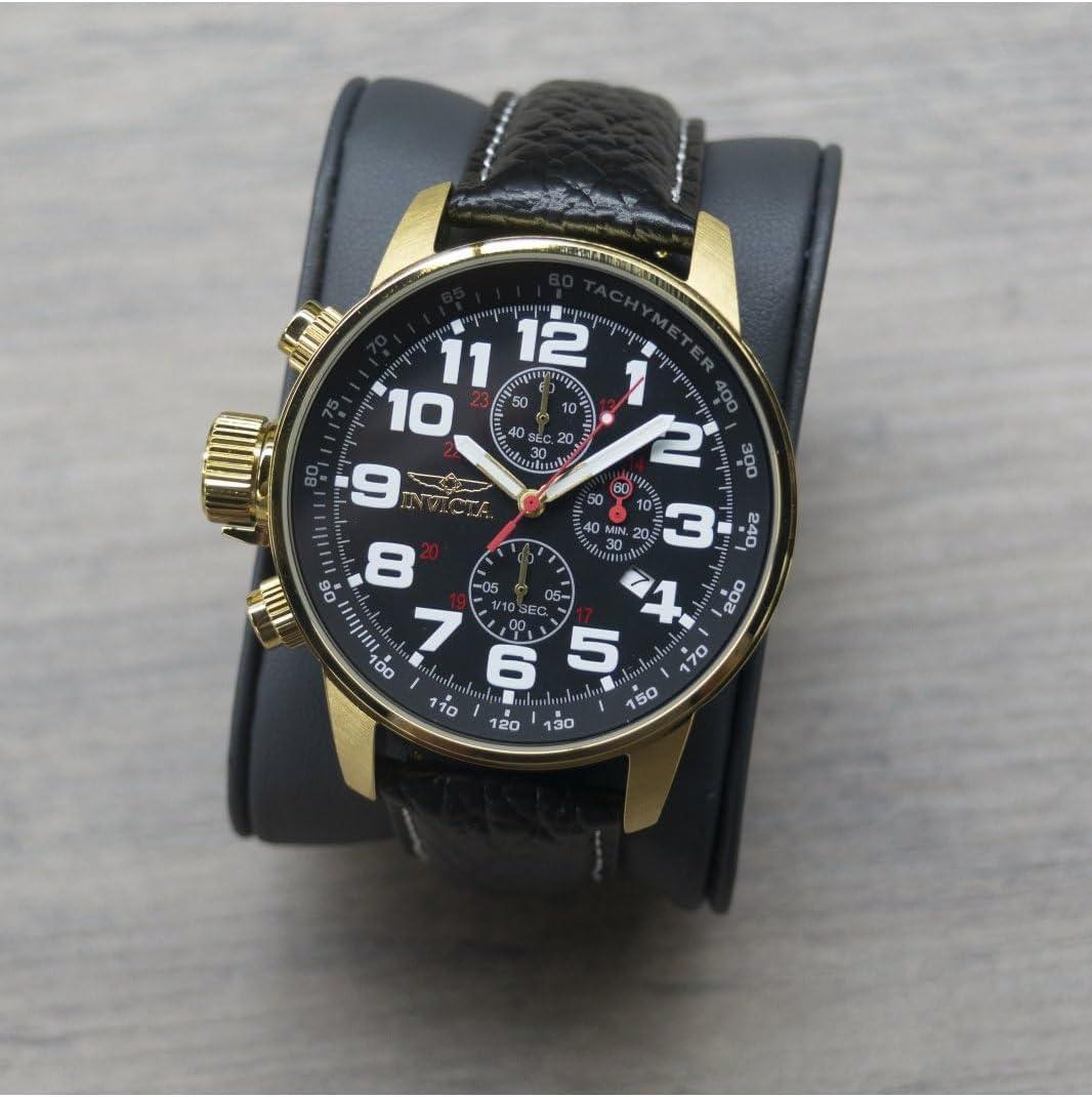 image:imageInvicta Mens IForce Left Handed Quartz Watch with Leather Strap3330
