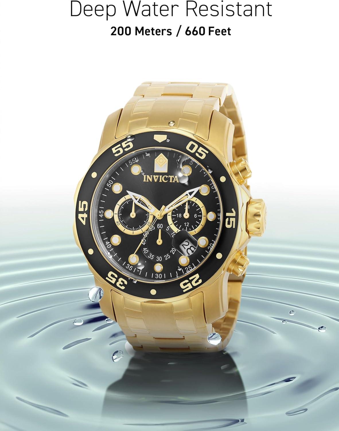 image:imageInvicta Mens Pro Diver Collection Chronograph WatchGold Black