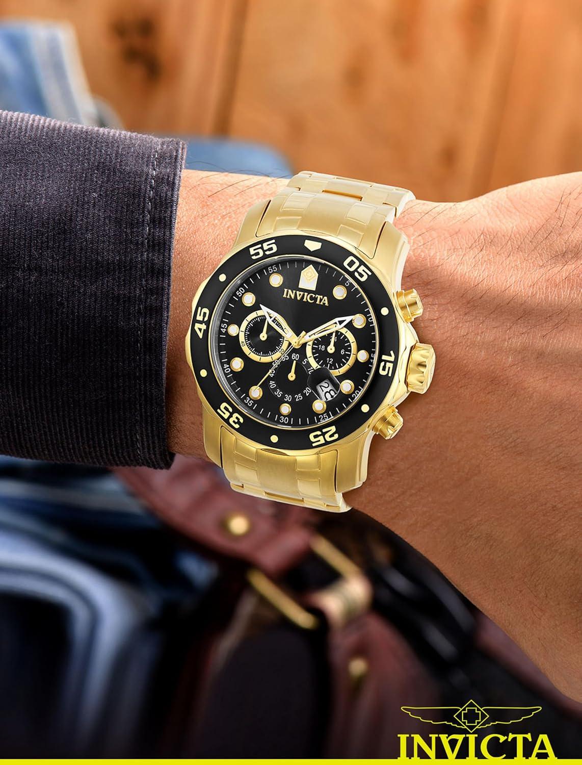 image:imageInvicta Mens Pro Diver Collection Chronograph WatchGold Black