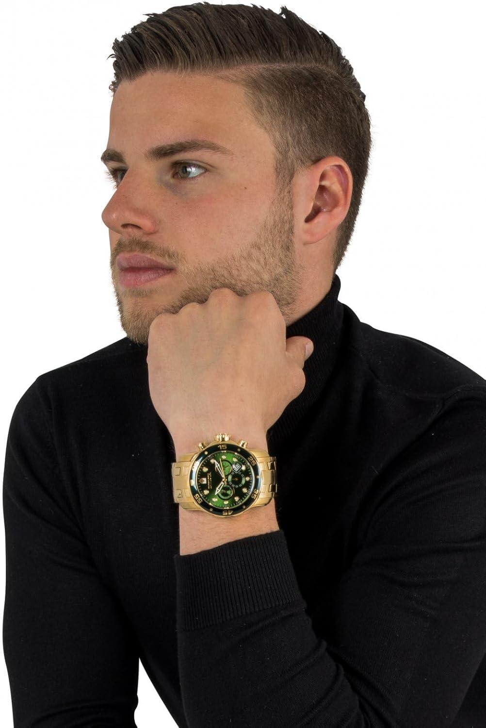 image:imageInvicta Mens Pro Diver Collection Chronograph WatchGold Green