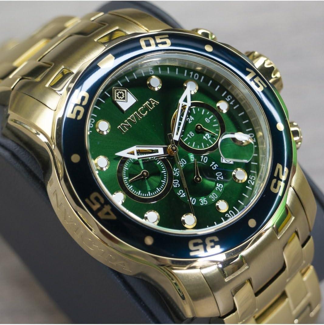 image:imageInvicta Mens Pro Diver Collection Chronograph WatchGold Green