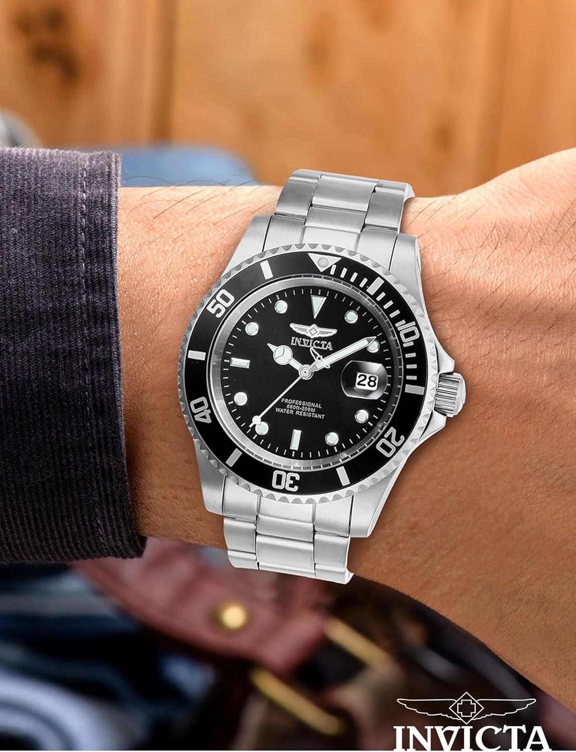 image:imageInvicta Mens Pro Diver Quartz Watch with Stainless Steel StrapBlack