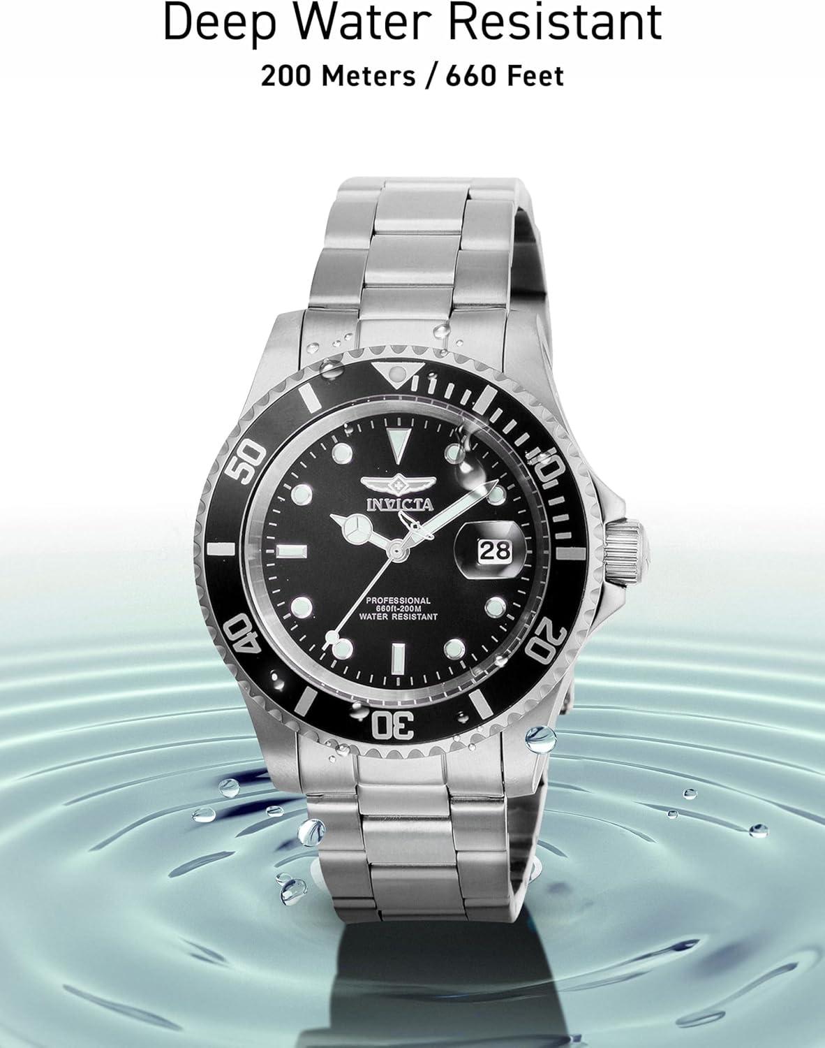 image:imageInvicta Mens Pro Diver Quartz Watch with Stainless Steel StrapBlack
