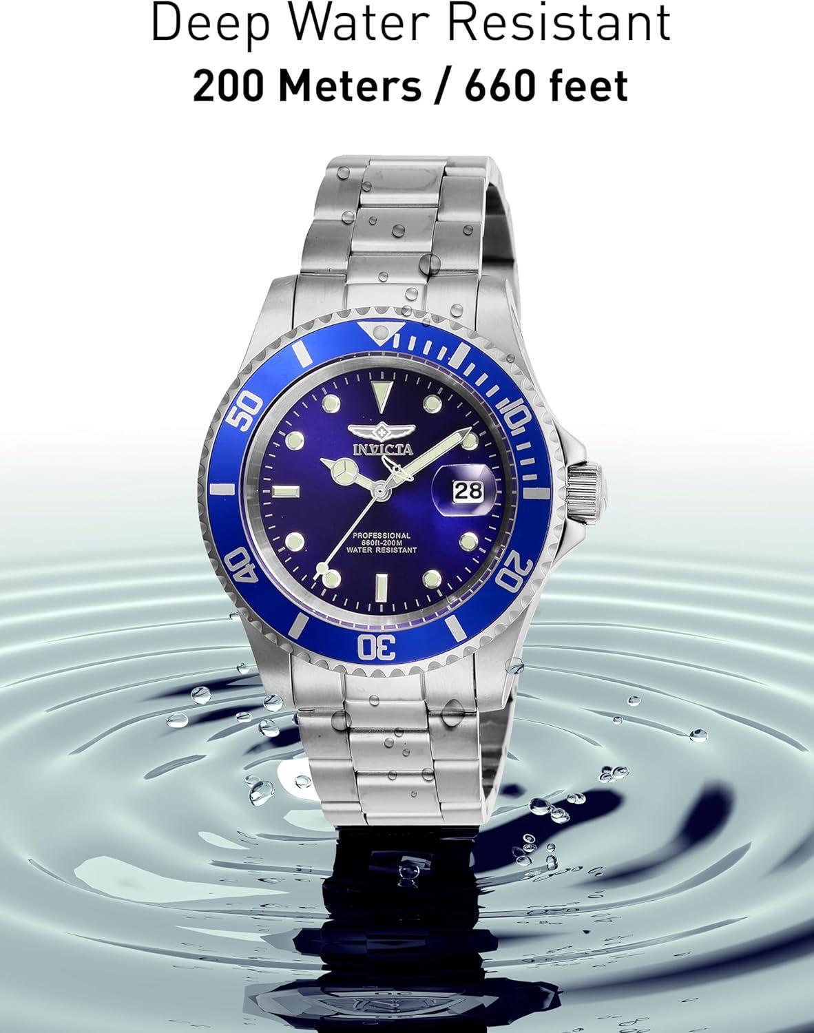 image:imageInvicta Mens Pro Diver Quartz Watch with Stainless Steel StrapBlue