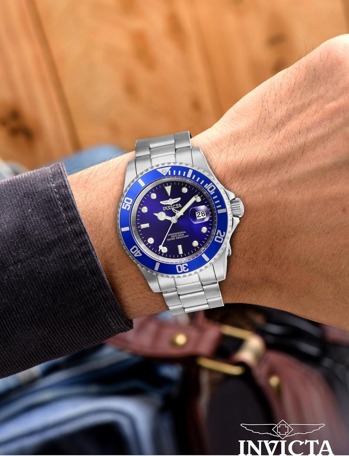 image:imageInvicta Mens Pro Diver Quartz Watch with Stainless Steel StrapBlue
