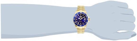 image:imageInvicta Mens Pro Diver Quartz Watch with Stainless Steel StrapGoldBlue