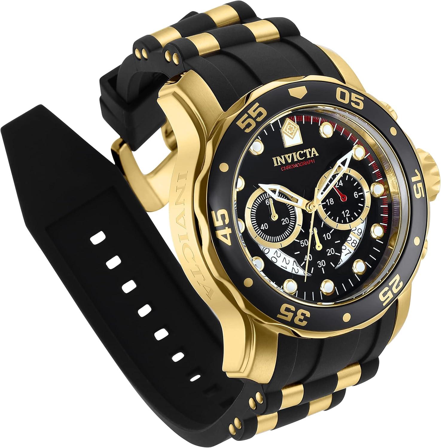 image:imageInvicta Mens Pro Diver Stainless Steel Quartz WatchBlackGold