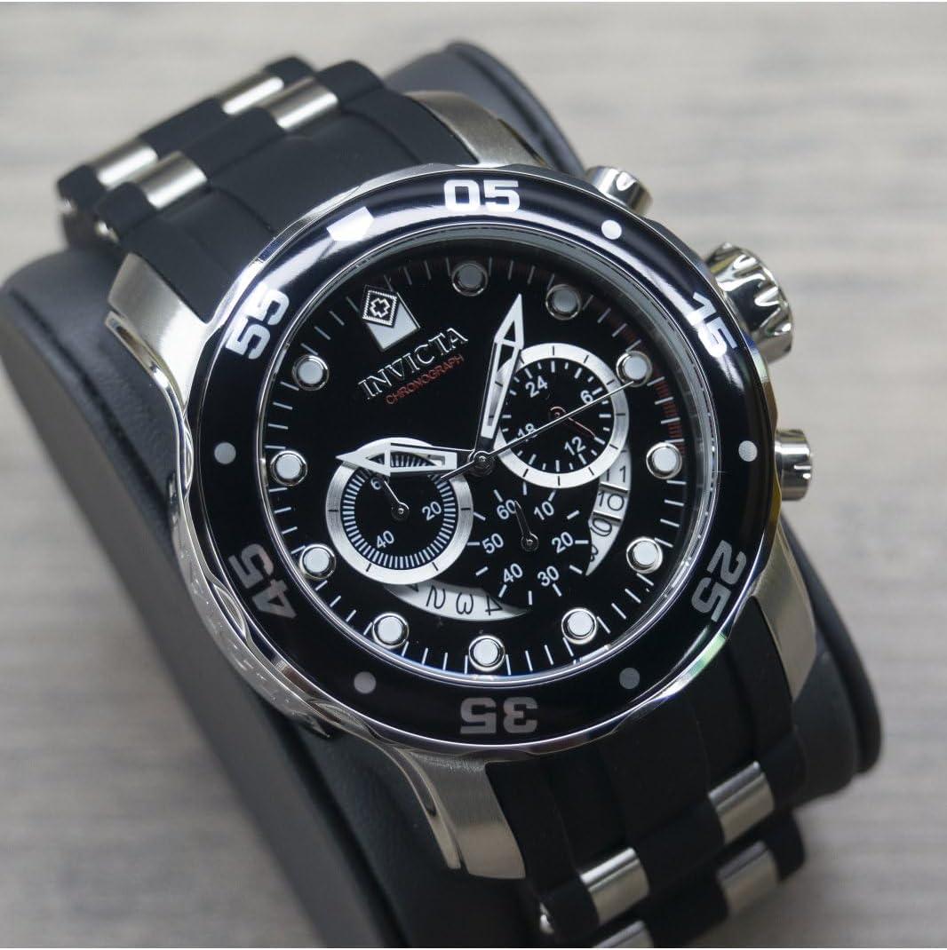 image:imageInvicta Mens Pro Diver Stainless Steel Quartz WatchBlue DialBlack Polyurethane