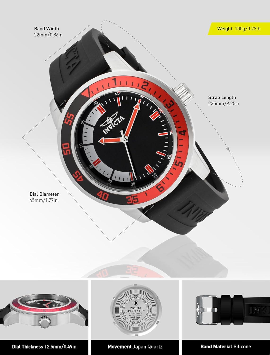 image:imageInvicta Mens Specialty Silicone Quartz Watch12845