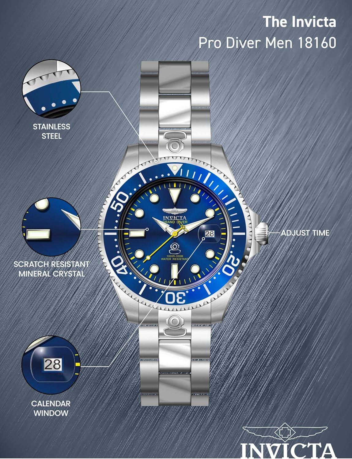 image:imageInvicta Mens amp Womens Pro Diver Automatic Watch27611